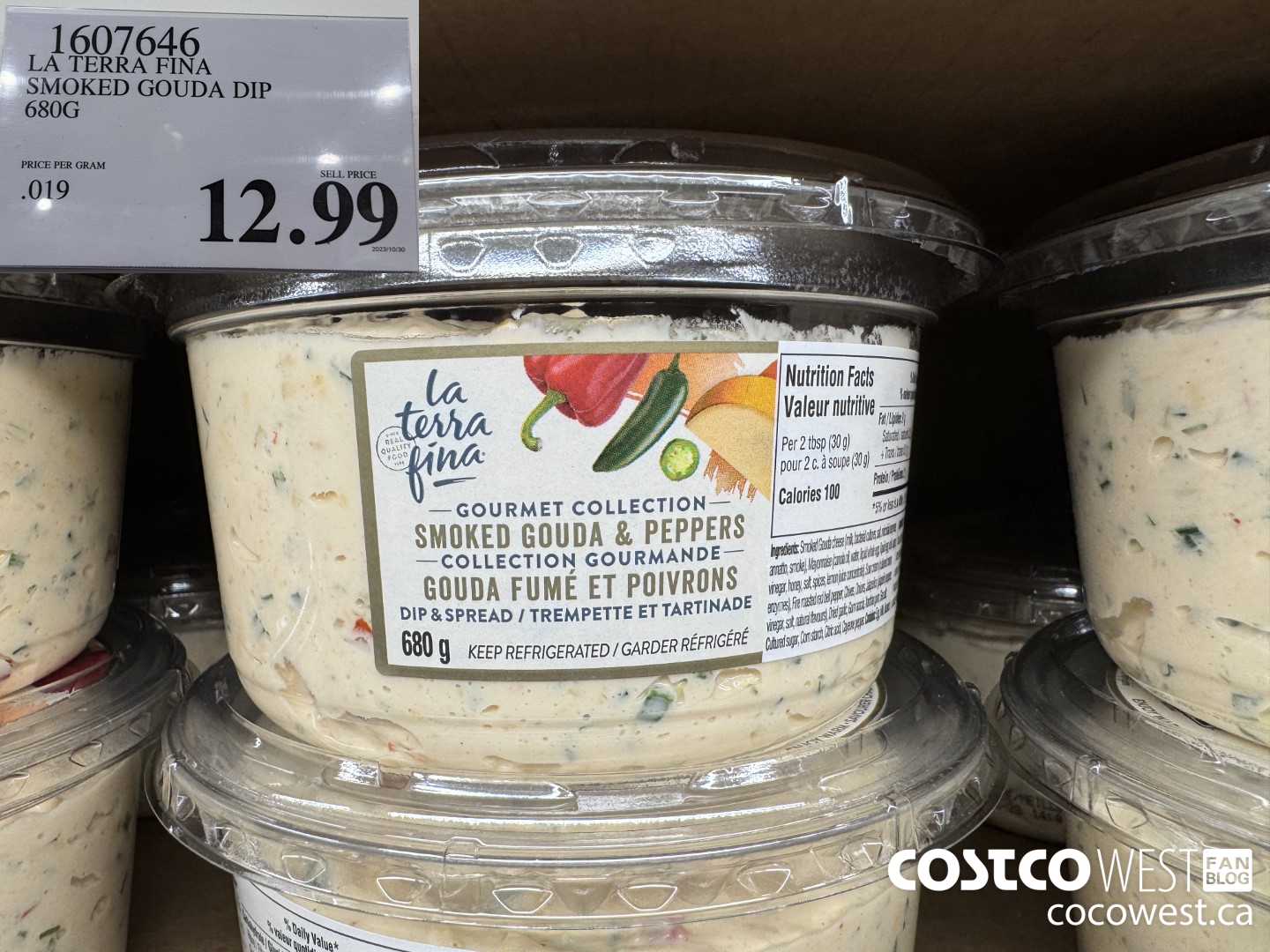 1607646 LA TERRA FINA SMOKED GOUDA DIP 680G $12.99