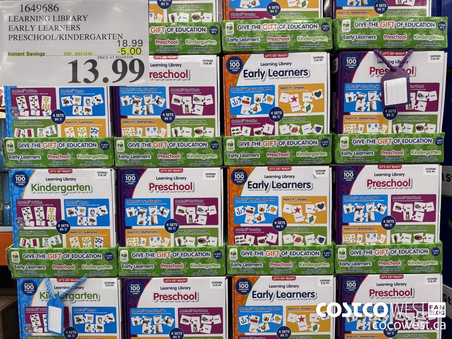 1649686 LEARNING LIBRARY EARLY LEARNERS PRESCHOOL/KINDERGARTEN ($5.00 INSTANT SAVINGS EXPIRES ON 2023-12-03) $13.99