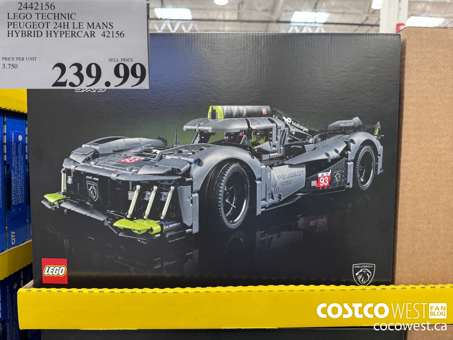 2442156 LEGO TECHNIC PEUGEOT 24H LE MANS HYBRID HYPERCAR 42156 $239.99
