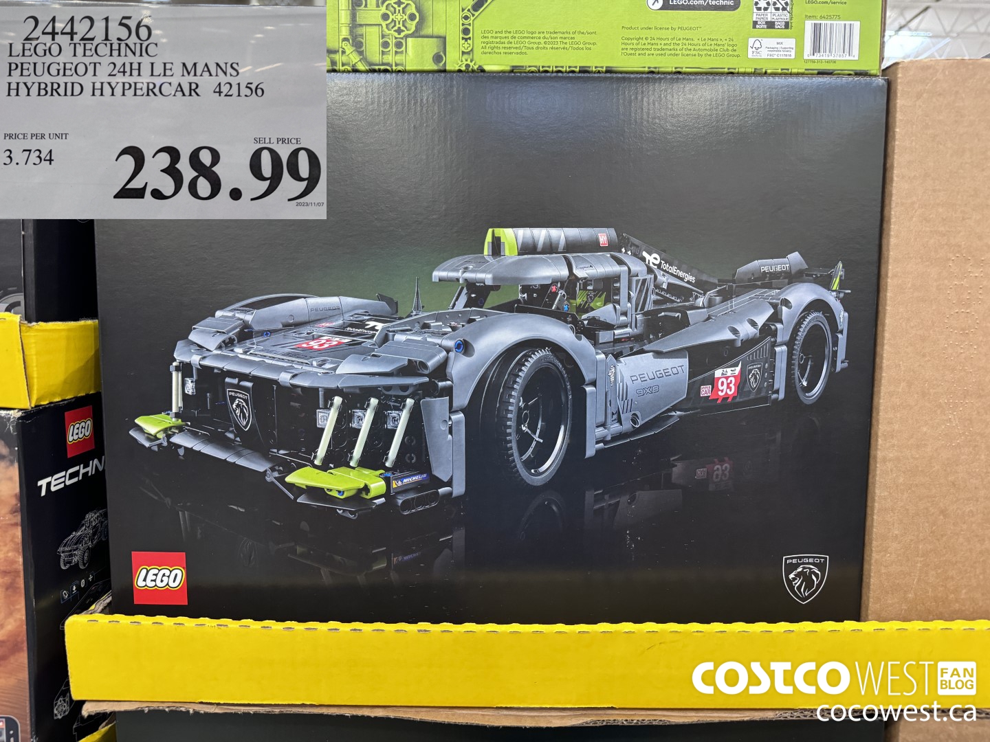 2442156 LEGO TECHNIC PEUGEOT 24H LE MANS HYBRID HYPERCAR 42156 $238.99