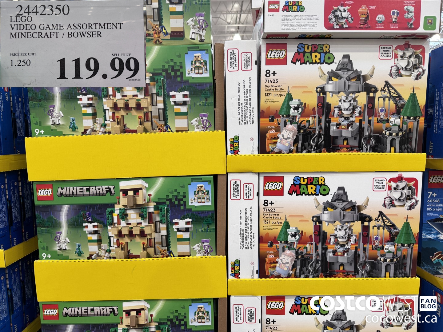 2442350 LEGO VIDEO GAME ASSORTMENT MINECRAFT / BOWSER $119.99