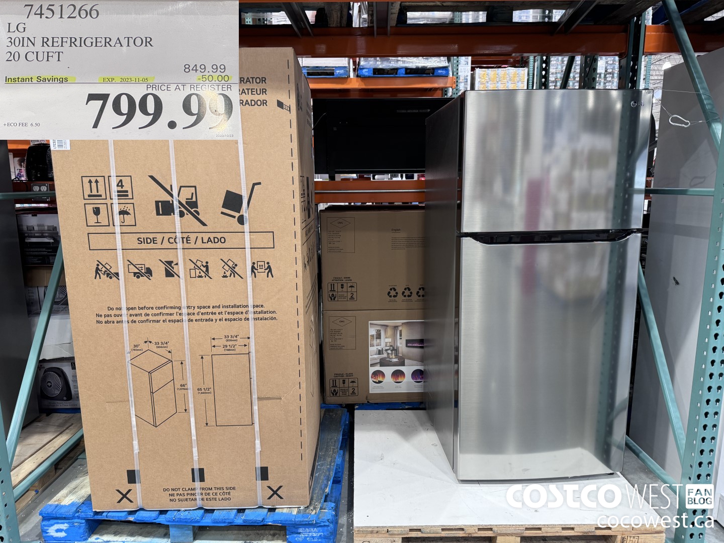 7451266 LG 30 IN. REFRIGERATOR 20 cu.ft ($50.00 INSTANT SAVINGS EXPIRES ON 2023-11-05) $799.99