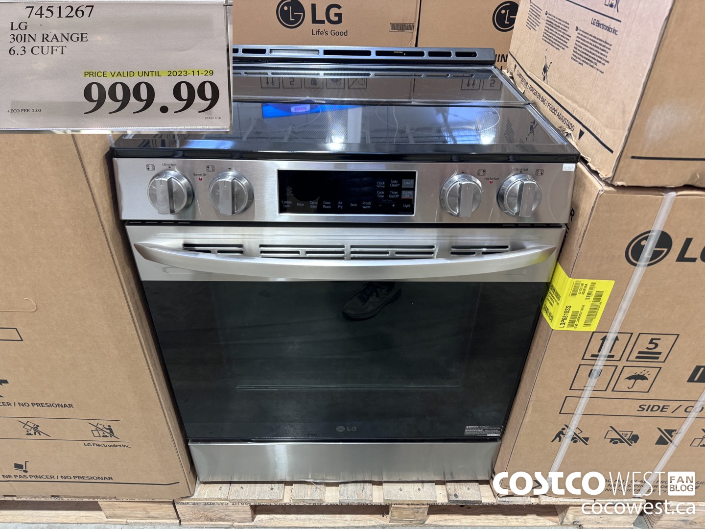 7451267 LG SLIDE-IN RANGE 6.3 CU. FT. (EXPIRES ON 2023-11-29) $999.99