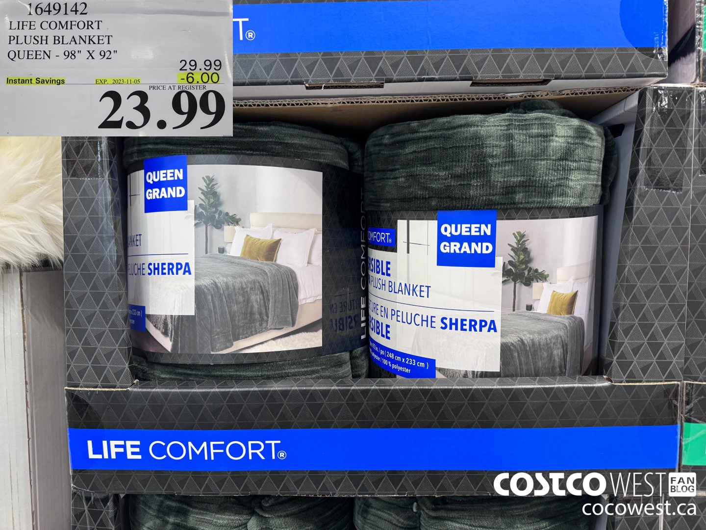 1649142 LIFE COMFORT PLUS BLANKET QUEEN 98