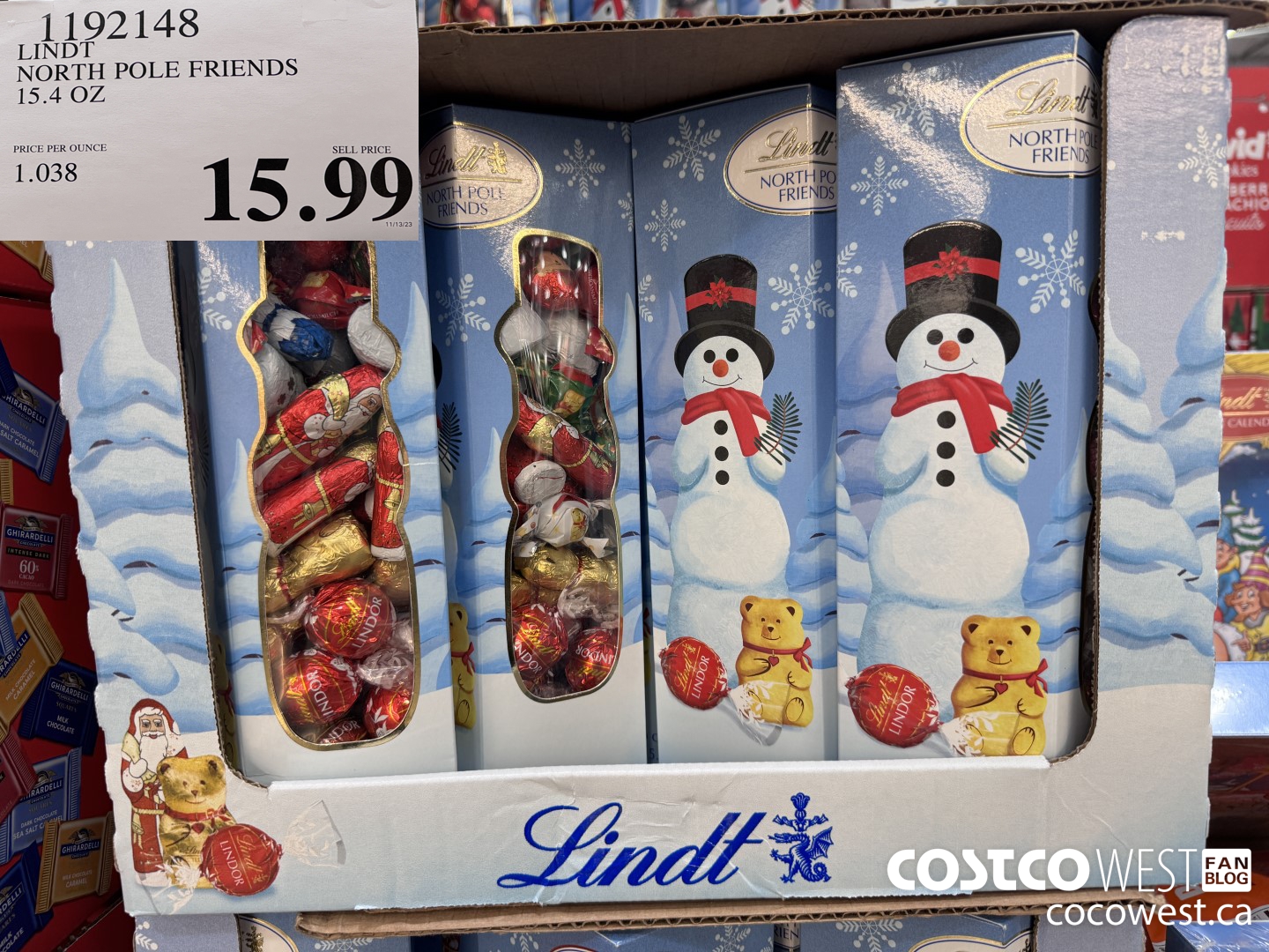 1192148 LINDT NORTH POLE FRIENDS 15.4 OZ $15.99