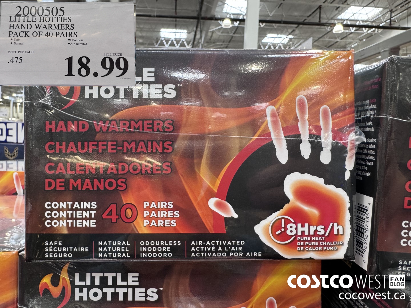 2000505 LITTLE HOTTIES HAND WARMERS PACK OF 40 PAIRS $18.99