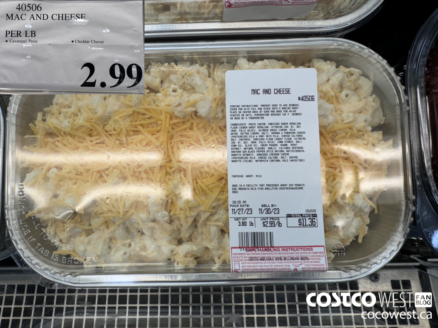 40506 MAC AND CHEESE PER LB $2.99