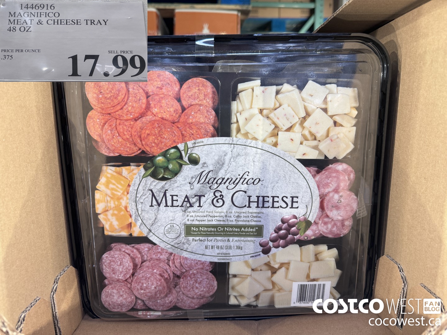 1446916 MAGNIFICO MEAT & CHEESE TRAY 48 OZ $17.99