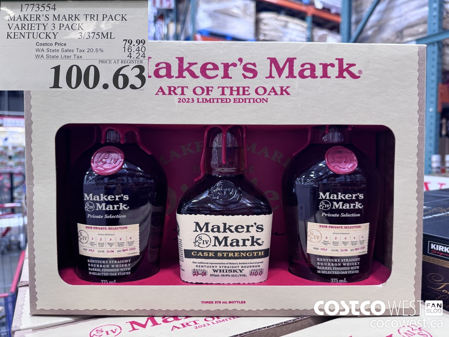 1773554 MAKER'S MARK TRI PACK VARIETY 3 PACK KENTUCKY 3/375ML $100.63