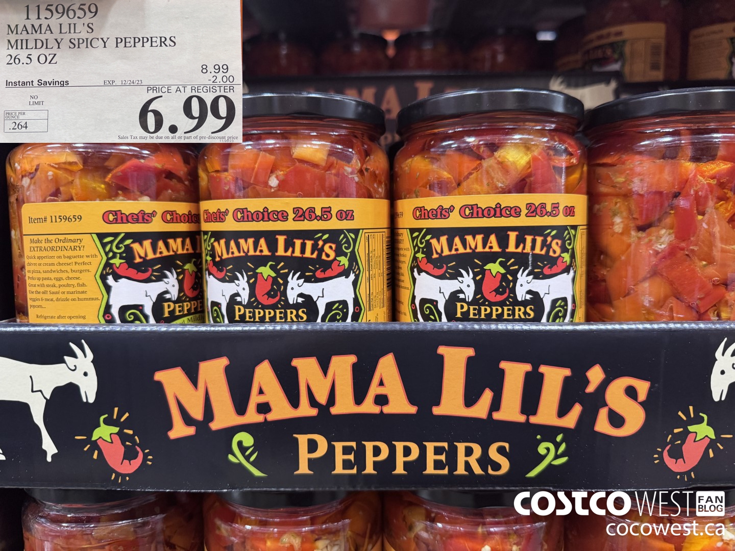 1159659 MAMA LIL'S MILDY SPICY PEPPERS 26.5 OZ ($2.00 INSTANT SAVINGS EXPIRES ON 2023-12-24) $6.99