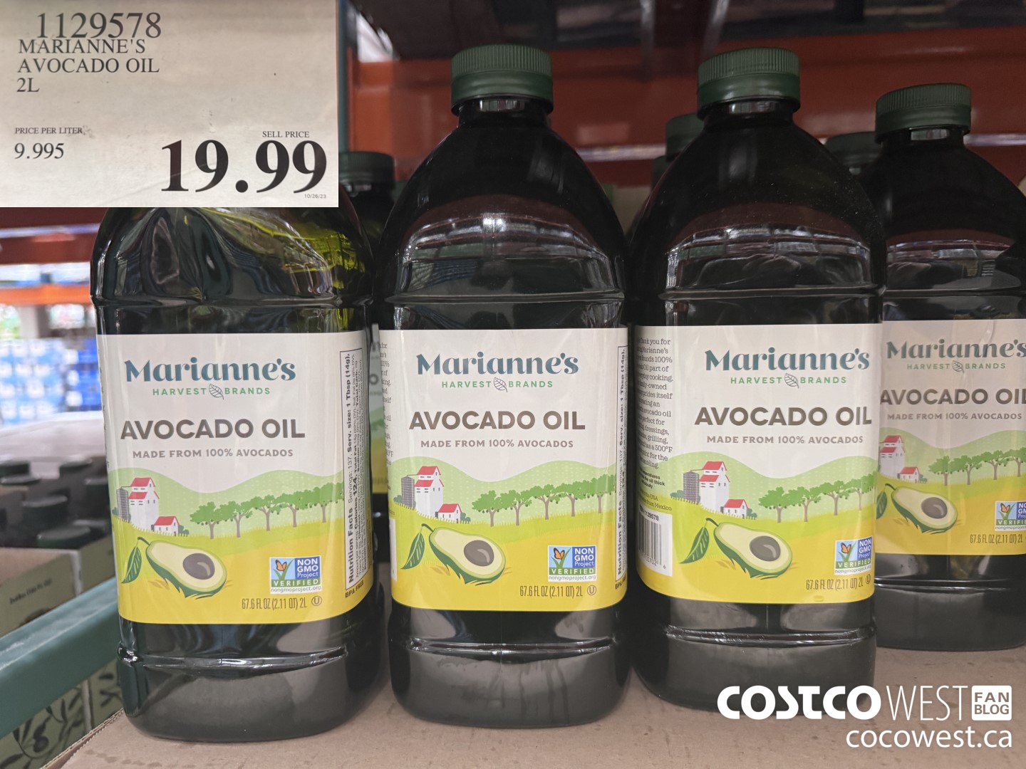 1129578 MARIANNE'S AVOCADO OIL 2L $19.99