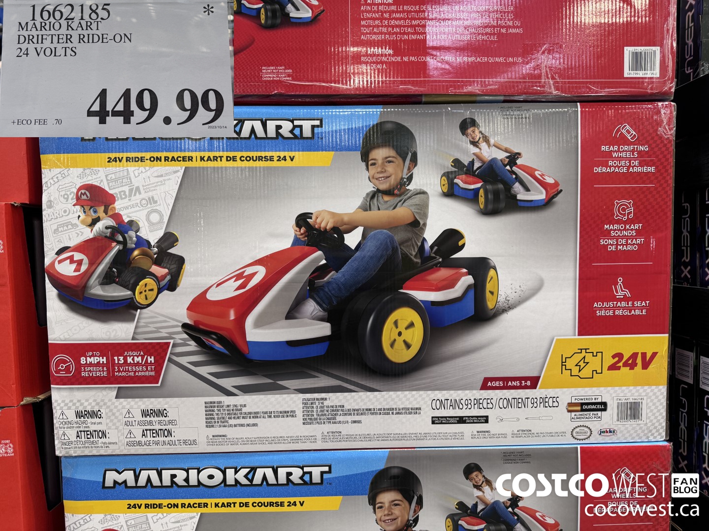 1662185 MARIO KART DRIFTER RIDE-ON 24 VOLTS $449.99