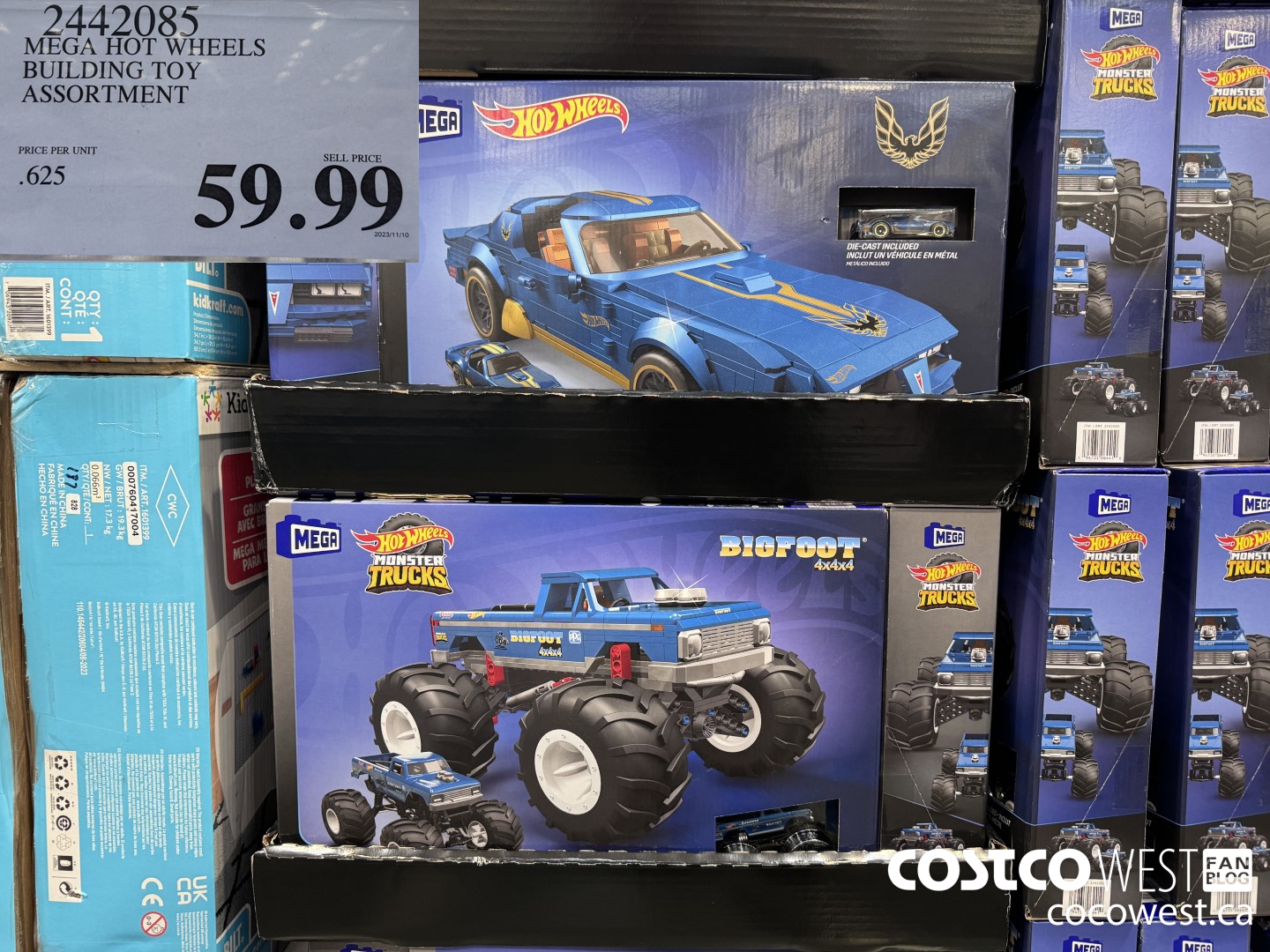 2442085 MEGA HOT WHEELS BUILDING TOY ASSORTMENT $59.99