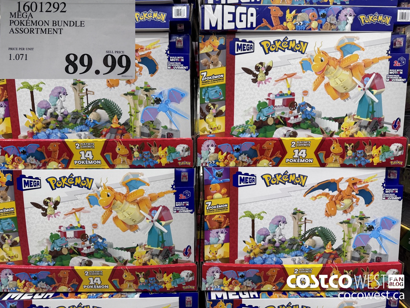 1601292 MEGA POKEMON BUNDLE ASSORTMENT $89.99