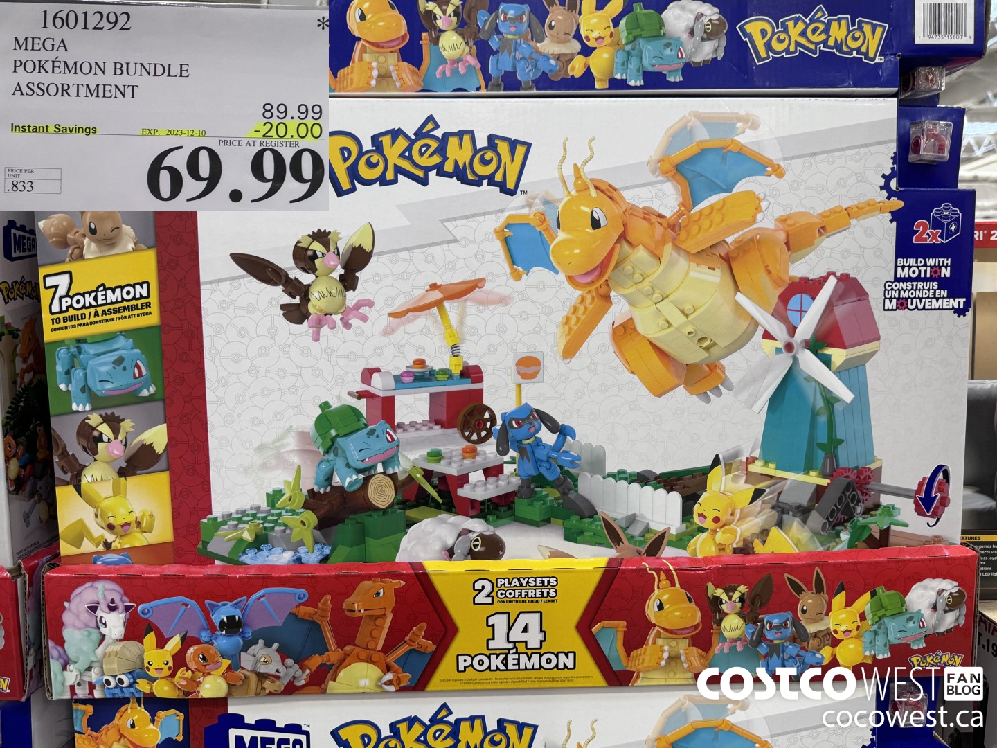 1601292 MEGA POKEMON BUNDLE ASSORTMENT ($20.00 INSTANT SAVINGS EXPIRES ON 2023-12-10) $69.99