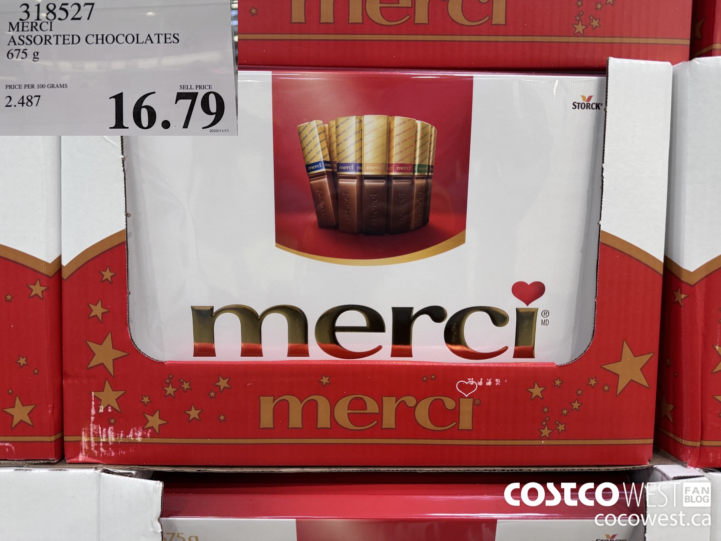 318527 MERCI ASSORTED CHOCOLATES 675 g $16.79
