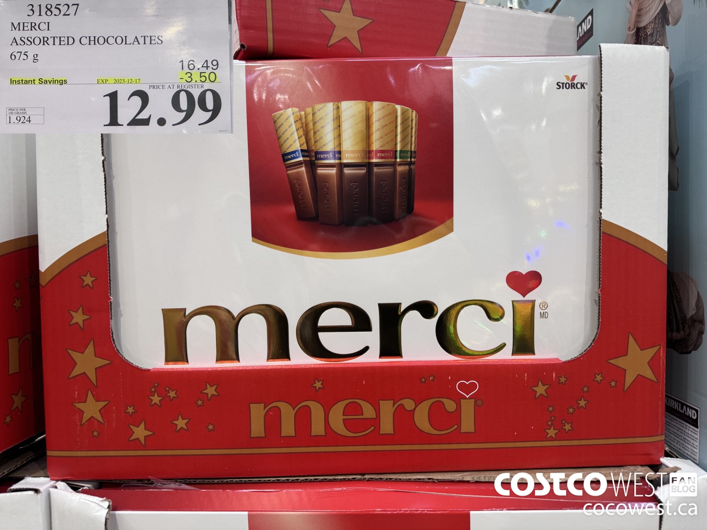 318527 MERCI ASSORTED CHOCOLATES 675 g ($3.50 INSTANT SAVINGS EXPIRES ON 2023-12-17) $12.99