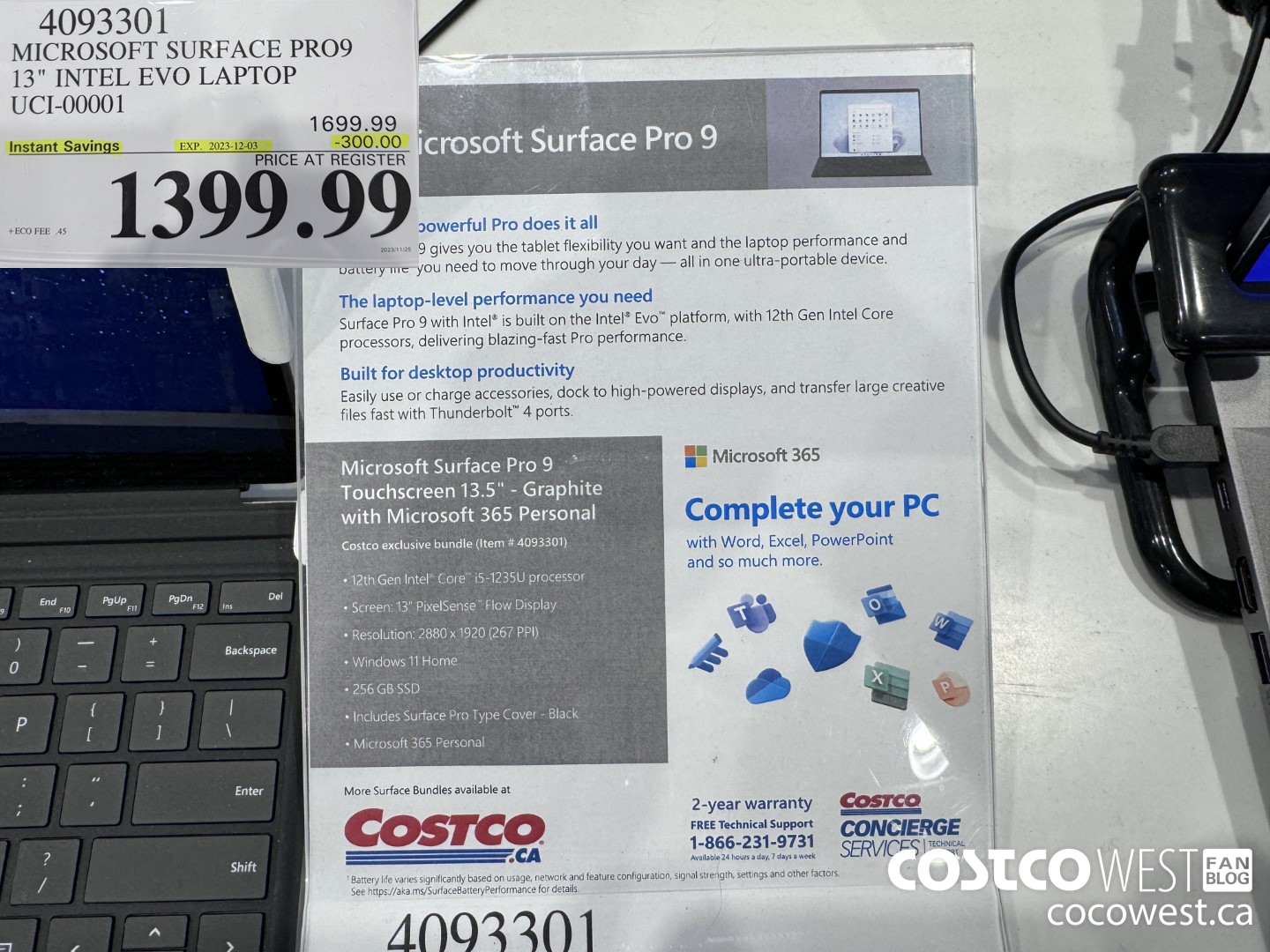 4093301 MICROSOFT SURFACE PRO9 13.0