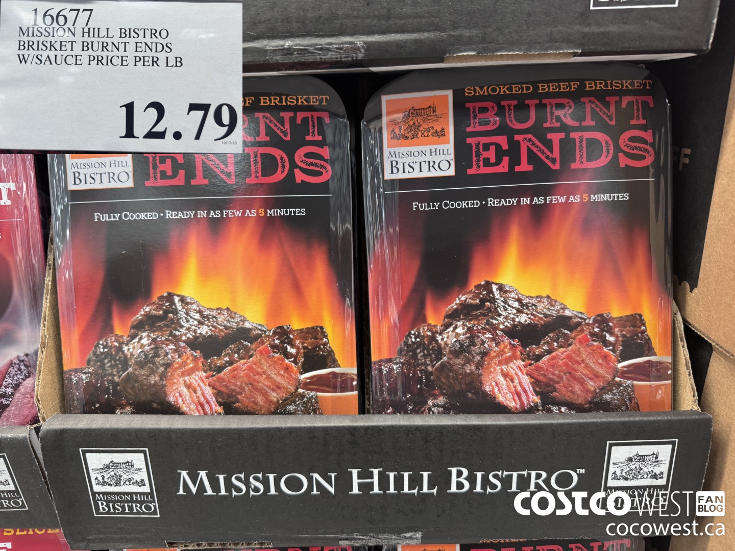 16677 MISSION HILL BISTRO BRISKET BURNT ENDS W/SAUCE PRICE PER LB $12.79