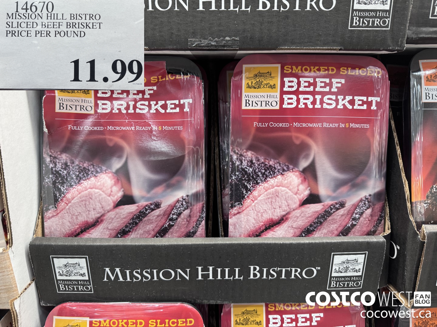 14670 MISSION HILL BISTRO SLICED BEEF BRISKET PRICE PER POUND $11.99