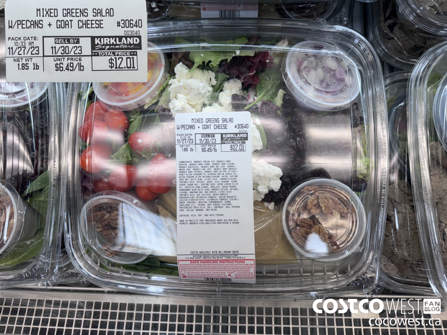 30640 MIXED GREENS SALAD W/PECANS + GOAT CHEESE $6.49