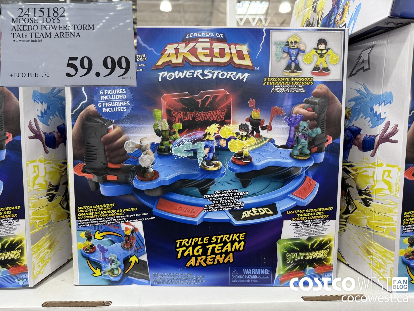 2415182 MOOSE TOYS AKEDO POWERSTORM TAG TEAM ARENA $59.99