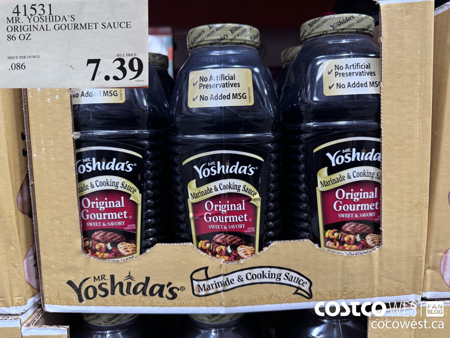41531 MR. YOSHIDA'S GOURMET SAUCE 86 OZ $7.39