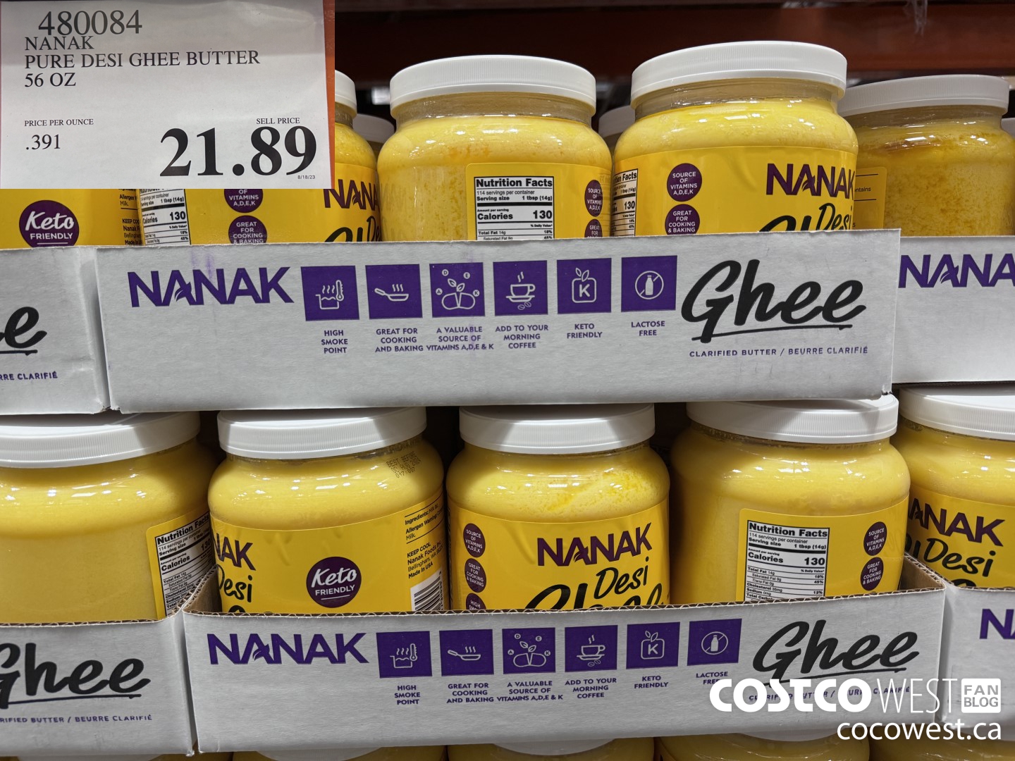 480084 NANAK PURE DESI GHEE BUTTER 56 OZ $21.89