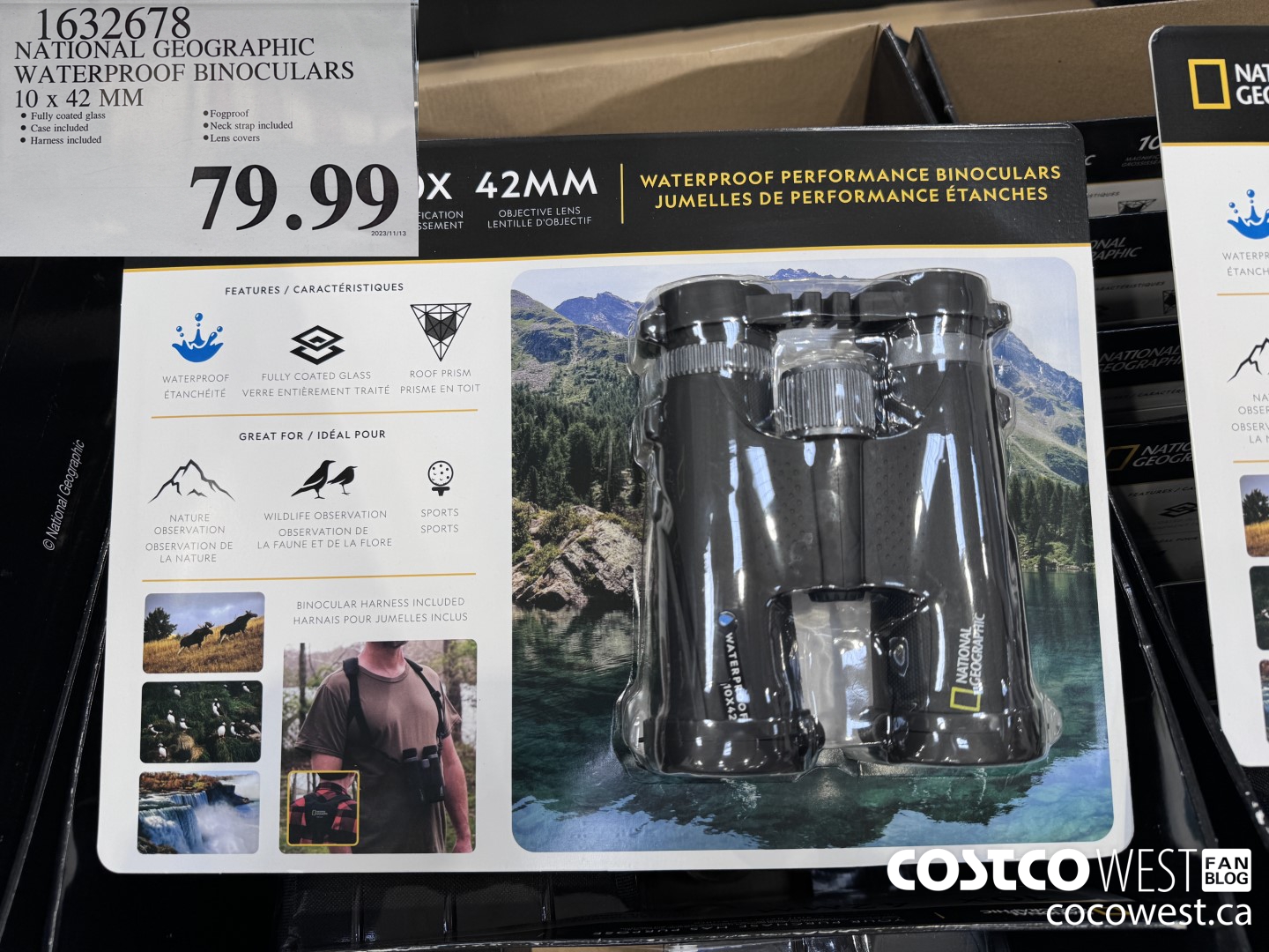 1632678 NATIONAL GEOGRAPHIC WATERPROOF BINOCULARS 10 X 42 MM $79.99