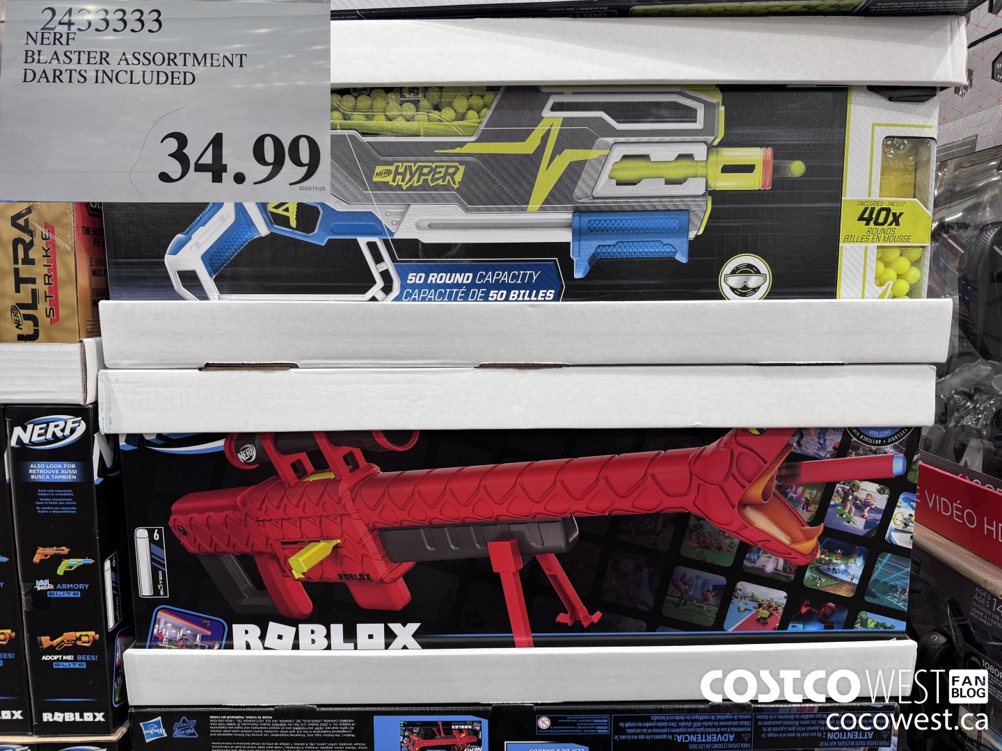 2433333 NERF BLASTER ASSORTMENT DARTS INCLUDED $34.99