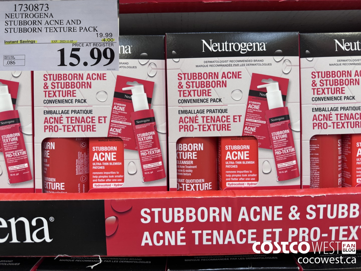 1730873 NEUTROGENA STUBBORN ACNE AND STUBBORN TEXTURE PACK ($4.00 INSTANT SAVINGS EXPIRES ON 2023-11-05) $15.99