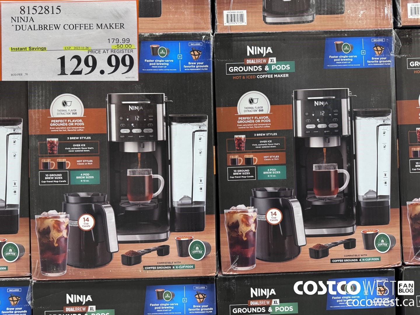 8152815 NINJA DUALBREW COFFEE MAKER ($50.00 INSTANT SAVINGS EXPIRES ON 2023-11-26) $129.99