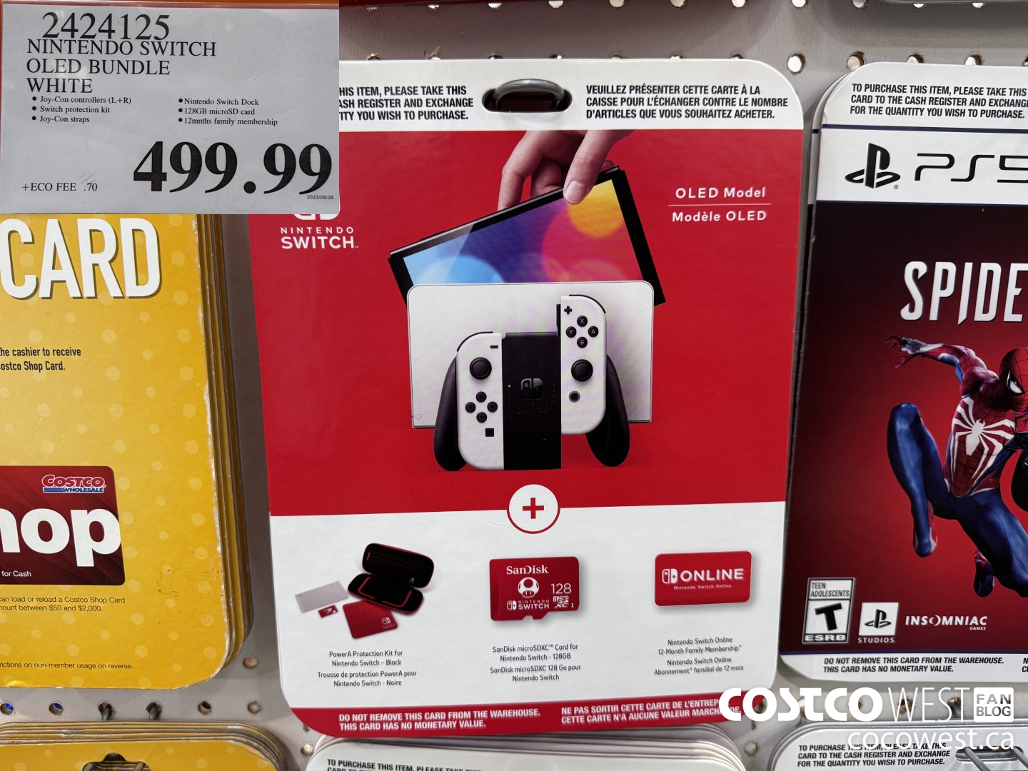 2424125 NINTENDO SWITCH OLED BUNDLE WHITE $499.99