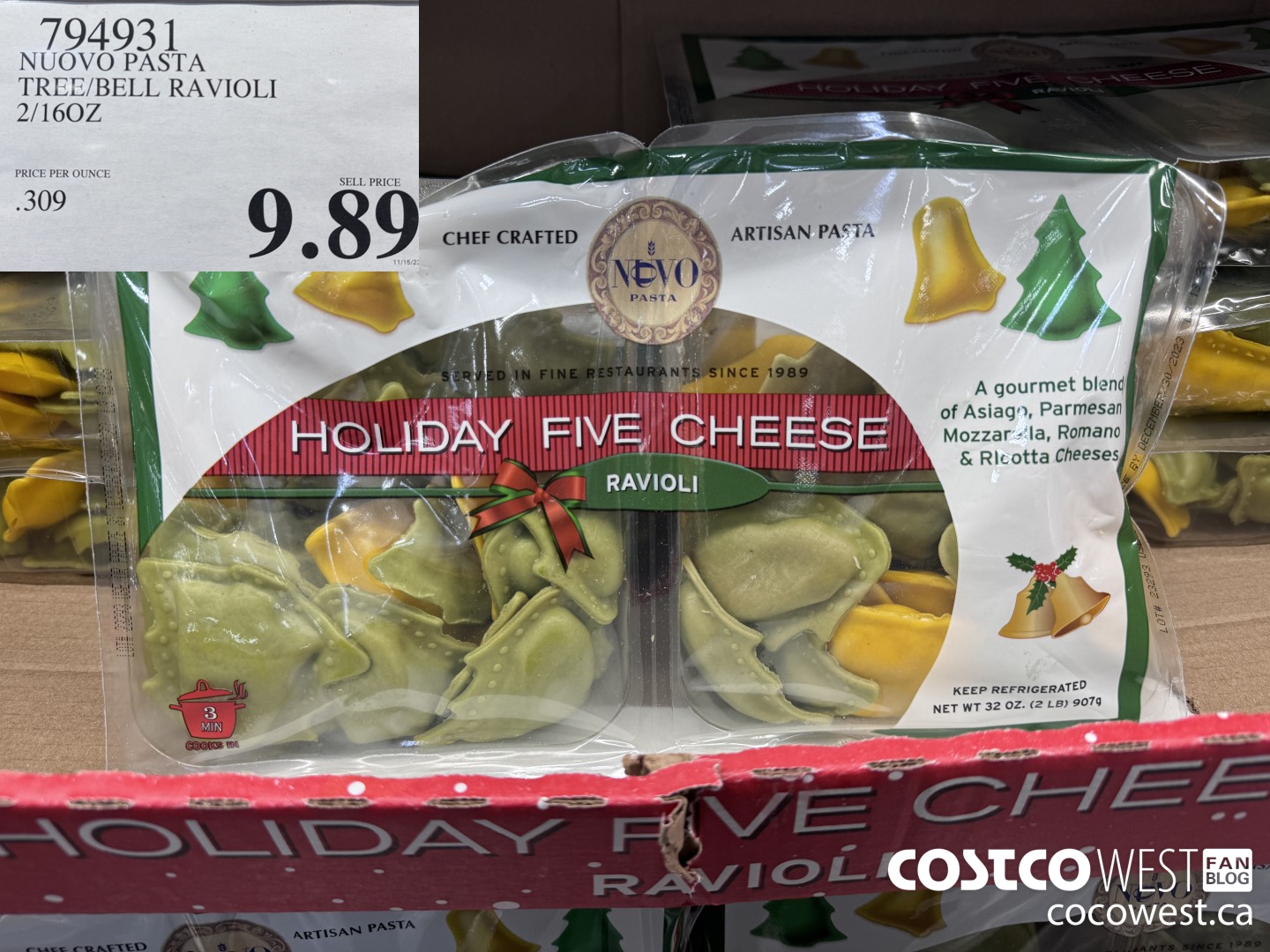 794931 NUOVO PASTA TREE/BELL RAVIOLI 2/16OZ $9.89