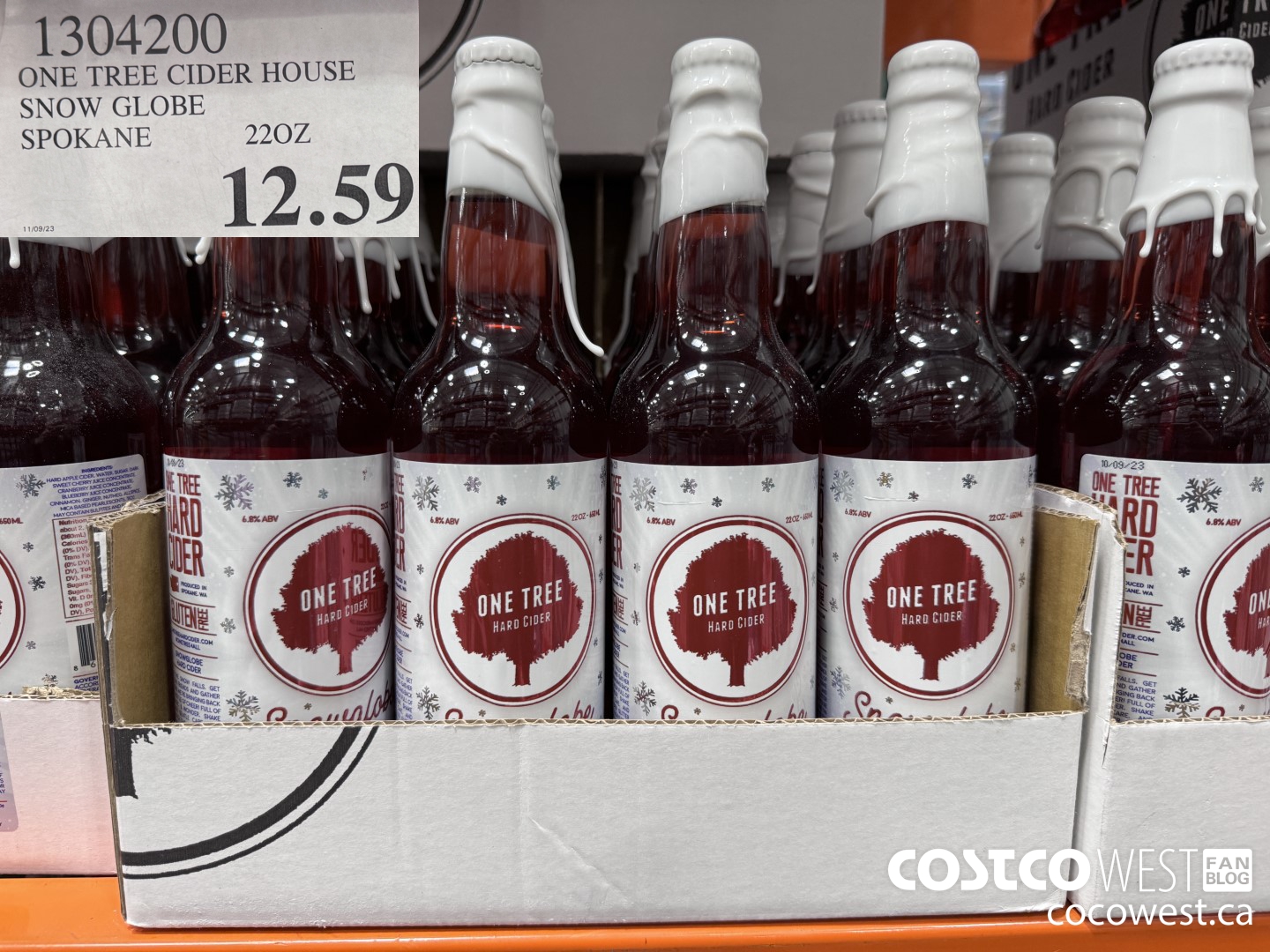 1304200 ONE TREE CIDER HOUSE SNOW GLOBE SPOKANE 22OZ  $12.59