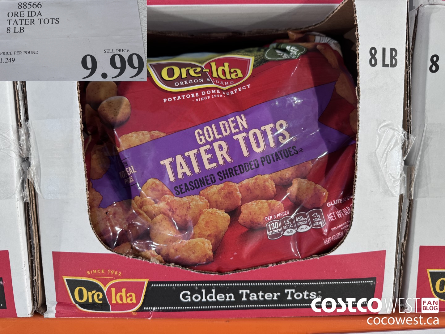 88566 ORE IDA TATER TOTS 8 LB $9.99