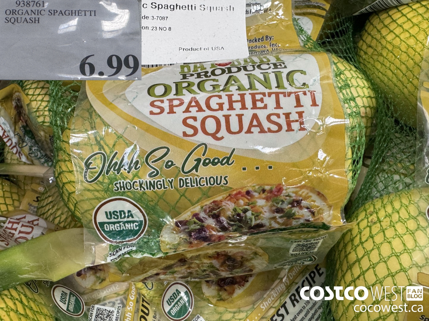 938761 ORGANIC SPAGHETTI SQUASH $6.99