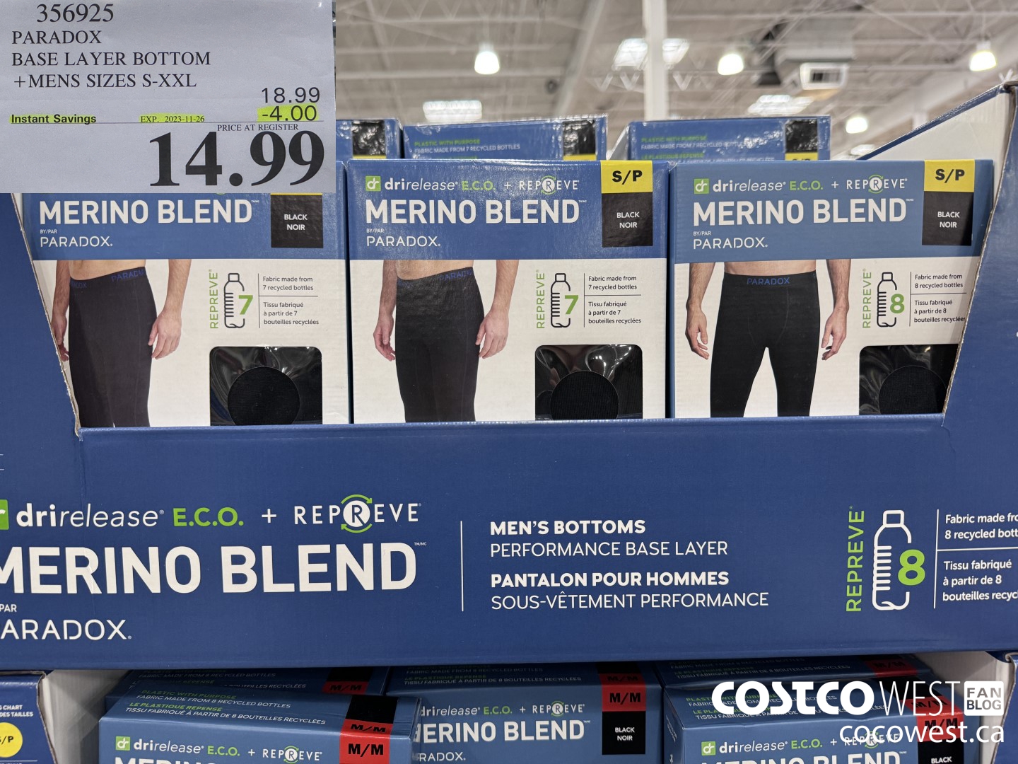 356925 PARADOX BASE LAYER BOTTOM MENS SIZES S-XXL ($4.00 INSTANT SAVINGS EXPIRES ON 2023-11-26) $14.99