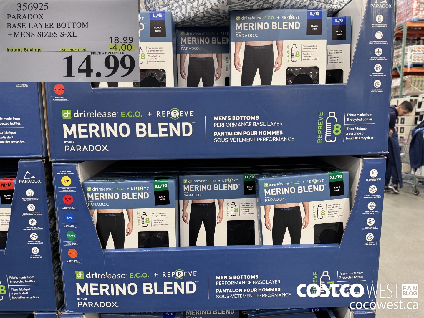 356925 PARADOX BASE LAYER BOTTOM MENS SIZES S-XXL ($4.00 INSTANT SAVINGS EXPIRES ON 2023-11-26) $14.99