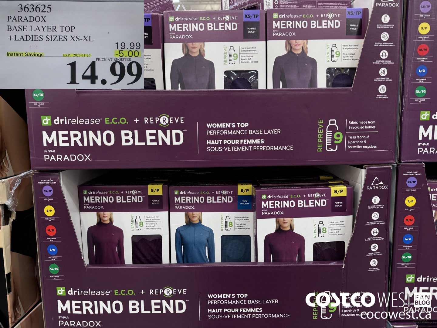 363625 PARADOX BASE LAYER TOP LADIES SIZES XS-XL ($5.00 INSTANT SAVINGS EXPIRES ON 2023-11-26) $14.99