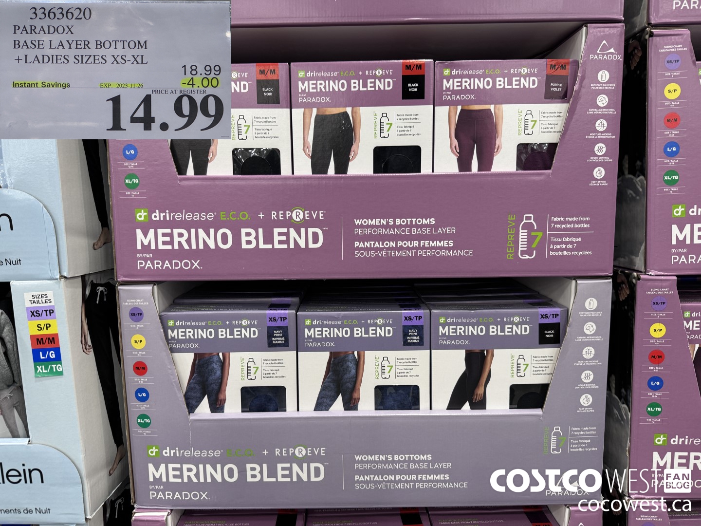 3363620 PARADOX BASE LAYER BOTTOM LADIES SIZES XS-XL ($4.00 INSTANT SAVINGS EXPIRES ON 2023-11-26) $14.99