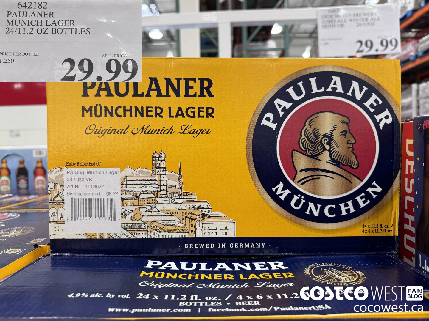 642182 PAULANER MUNICH LAGER 24/11.2 OZ BOTTLES $29.99