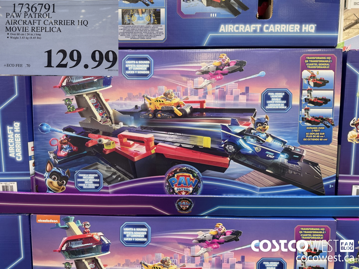 1736791 PAW PATROL AIRCRAFT CARRIER HQ MOVIE REPLICA $129.99