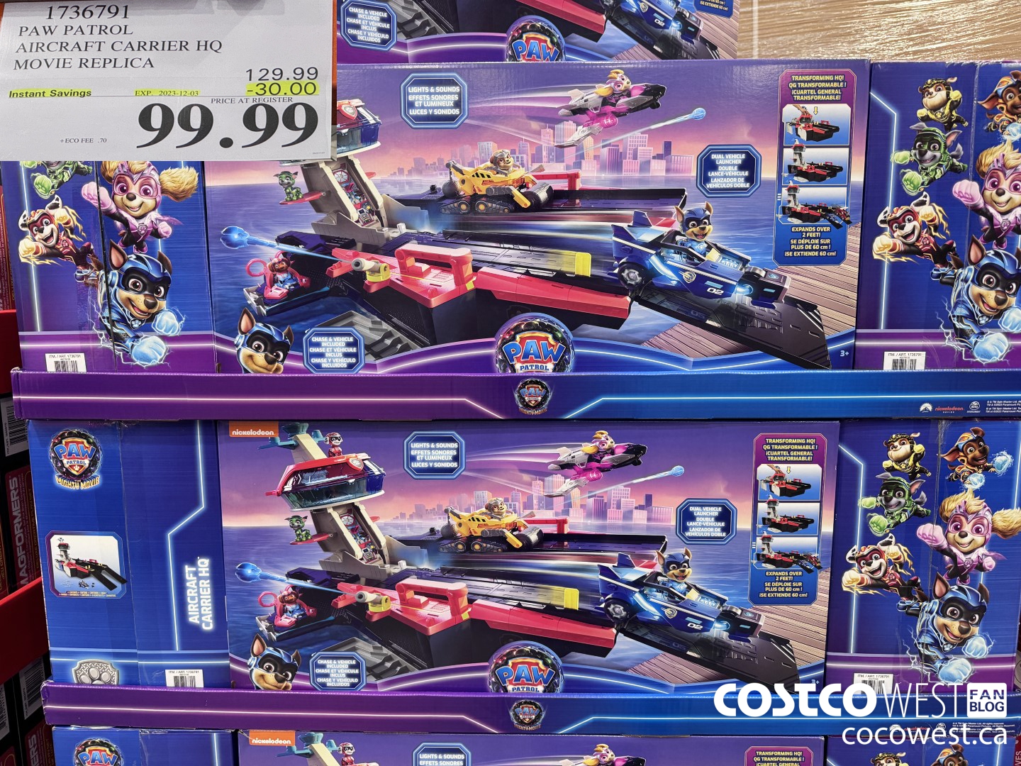 1736791 PAW PATROL AIRCRAFT CARRIER HQ MOVIE REPLICA ($30.00 INSTANT SAVINGS EXPIRES ON 2023-12-03) $99.99