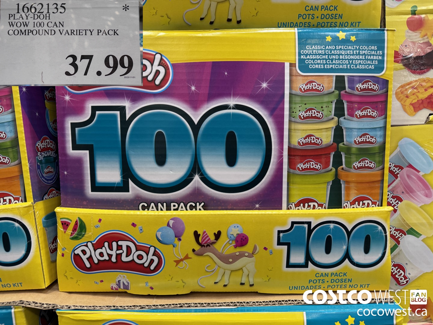 1662135 PLAY-DOH WOW 100 CAN COMPOUND VARIETY PACK $37.99
