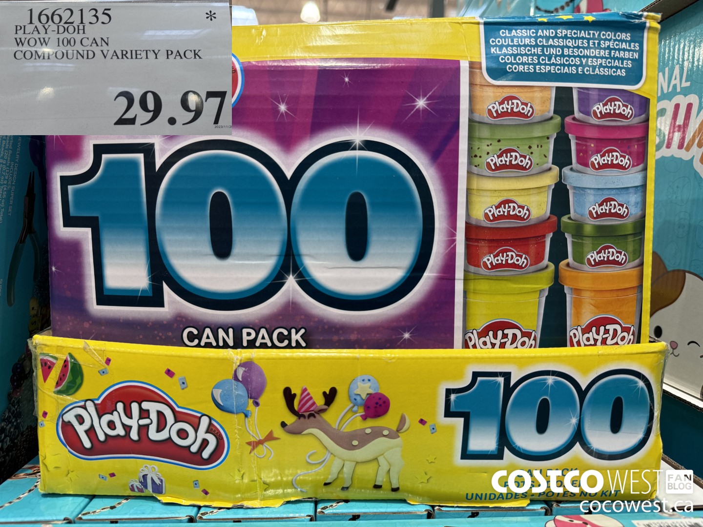 1662135 PLAY-DOH WOW 100 CAN COMPOUND VARIETY PACK $29.97