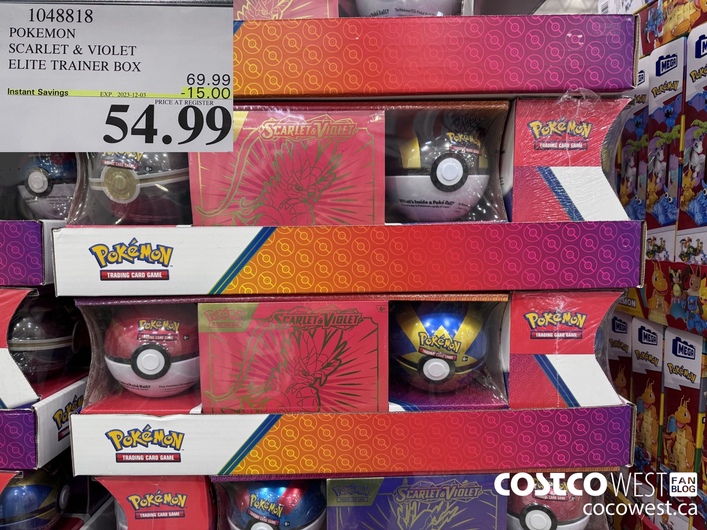 1048818 POKEMON SCARLET & VIOLET ELITE TRAINER BOX ($15.00 INSTANT SAVINGS EXPIRES ON 2023-12-03) $54.99