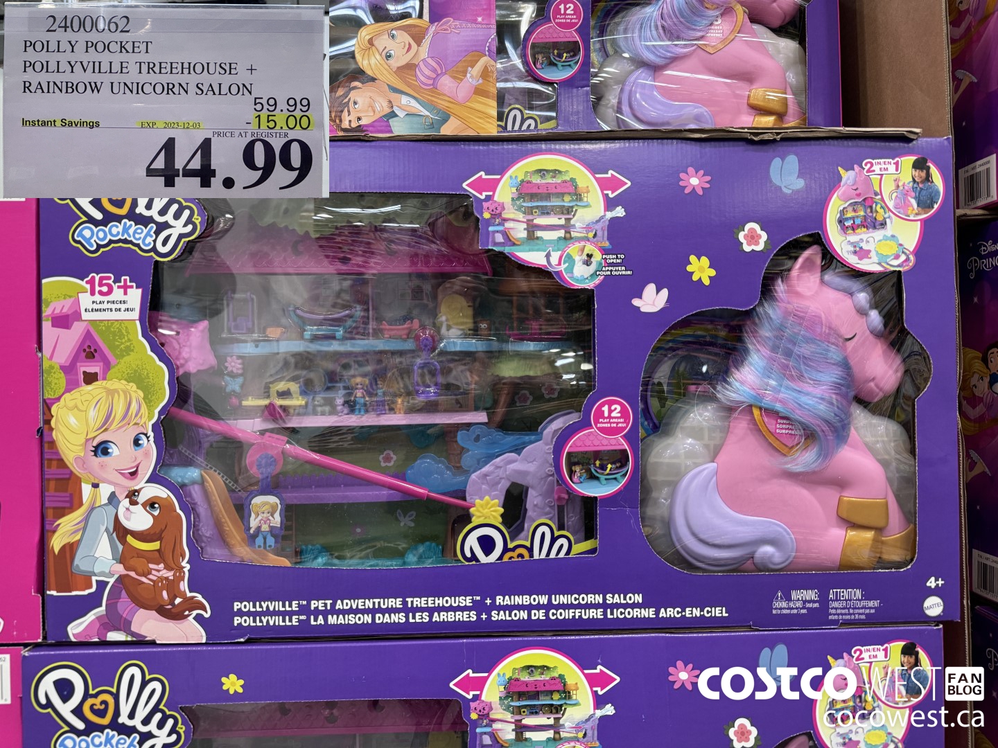 2400062 POLLY POCKET POLLYVILLE TREEHOUSE + RAINBOW UNICORN SALON ($15.00 INSTANT SAVINGS EXPIRES ON 2023-12-03) $44.99