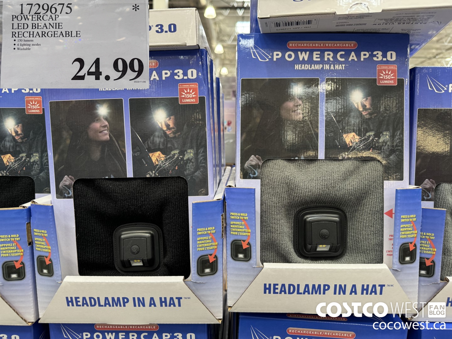 1729675 POWERCAP LED BEANIE RECHARGEABLE $24.99