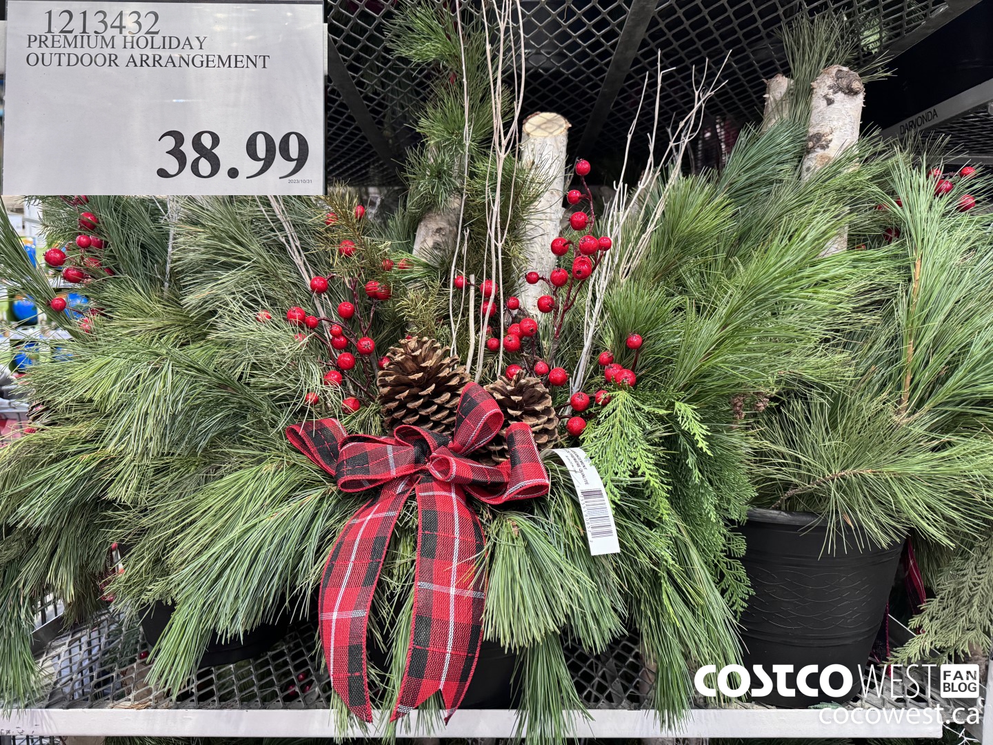 1213432 PREMIUM HOLIDAY OUTDOOR ARRANGEMENT $38.99